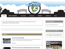 Tablet Screenshot of concordsandvolleyball.com